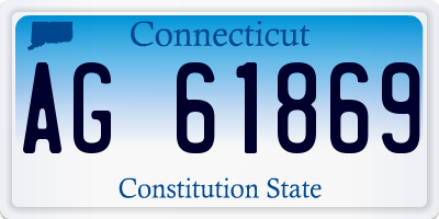 CT license plate AG61869