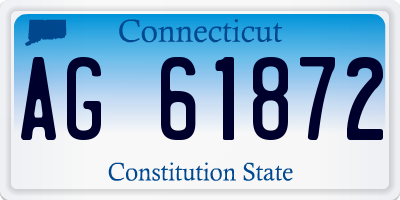 CT license plate AG61872