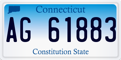 CT license plate AG61883