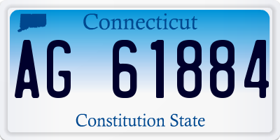 CT license plate AG61884