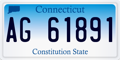CT license plate AG61891