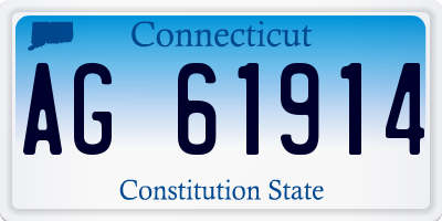CT license plate AG61914