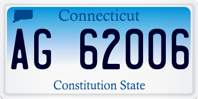 CT license plate AG62006