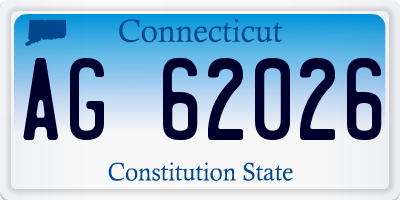 CT license plate AG62026