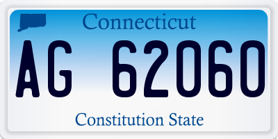 CT license plate AG62060