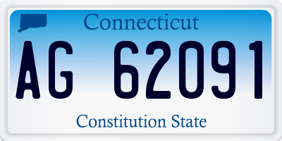 CT license plate AG62091
