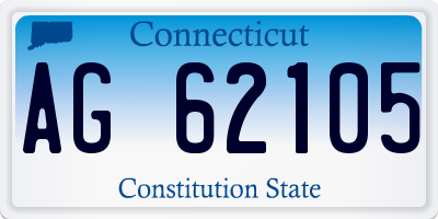 CT license plate AG62105