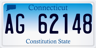 CT license plate AG62148