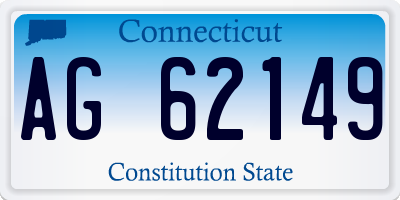 CT license plate AG62149