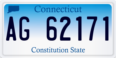 CT license plate AG62171
