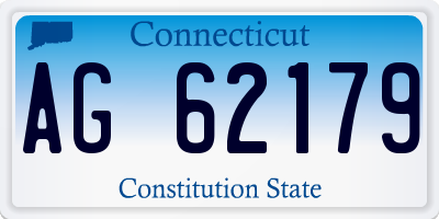 CT license plate AG62179