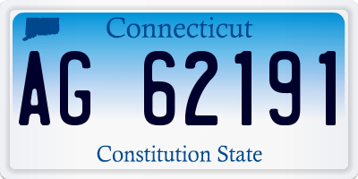 CT license plate AG62191