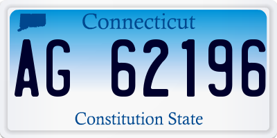 CT license plate AG62196
