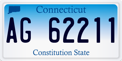 CT license plate AG62211