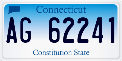 CT license plate AG62241