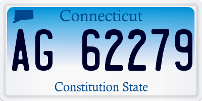 CT license plate AG62279