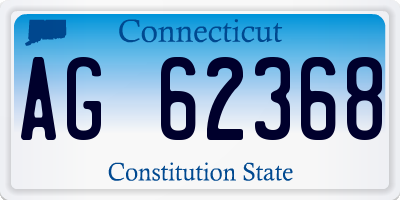 CT license plate AG62368