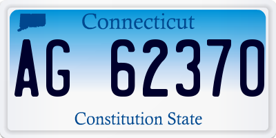 CT license plate AG62370