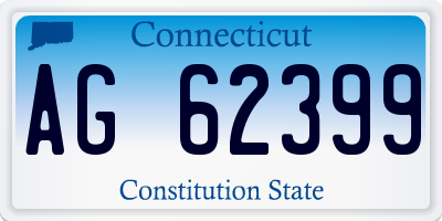 CT license plate AG62399