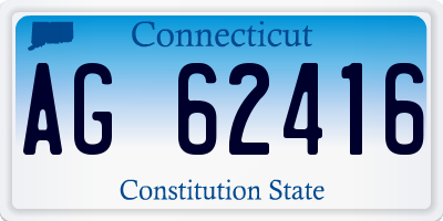 CT license plate AG62416