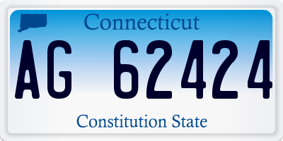 CT license plate AG62424