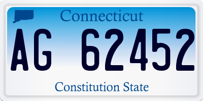 CT license plate AG62452