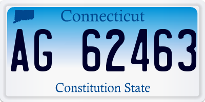 CT license plate AG62463