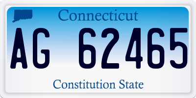 CT license plate AG62465
