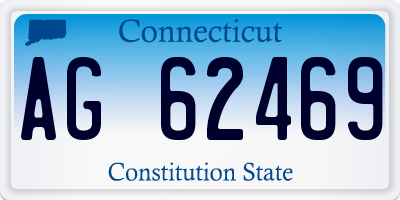 CT license plate AG62469