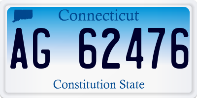 CT license plate AG62476
