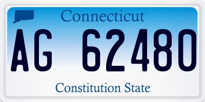 CT license plate AG62480