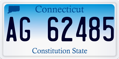 CT license plate AG62485
