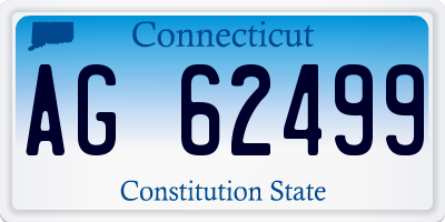 CT license plate AG62499