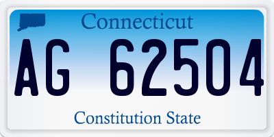 CT license plate AG62504