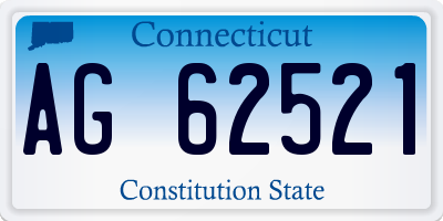 CT license plate AG62521
