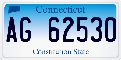 CT license plate AG62530