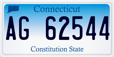 CT license plate AG62544