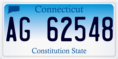 CT license plate AG62548