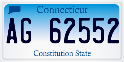 CT license plate AG62552