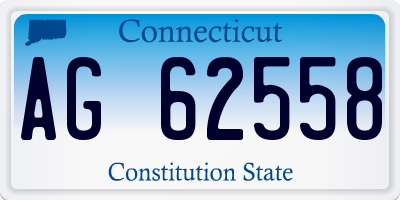 CT license plate AG62558