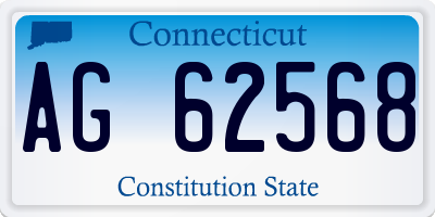 CT license plate AG62568