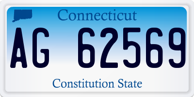 CT license plate AG62569