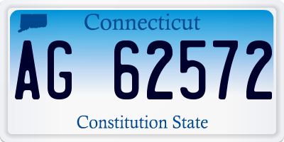 CT license plate AG62572