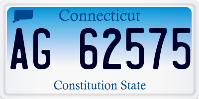 CT license plate AG62575