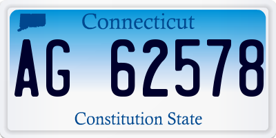 CT license plate AG62578