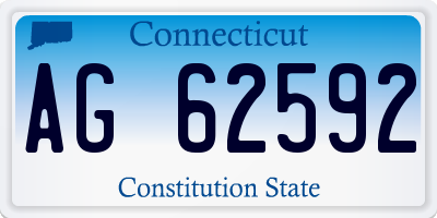 CT license plate AG62592