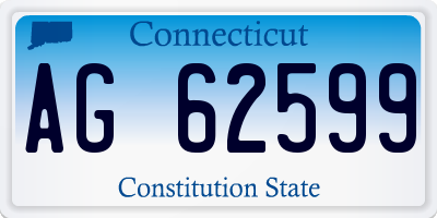 CT license plate AG62599
