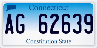 CT license plate AG62639