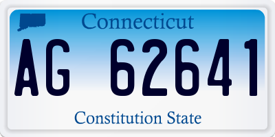 CT license plate AG62641