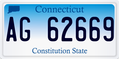 CT license plate AG62669